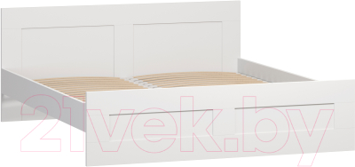 Двуспальная кровать Mio Tesoro Сириус 180x200 2.02.04.210.1 (белый) - фото