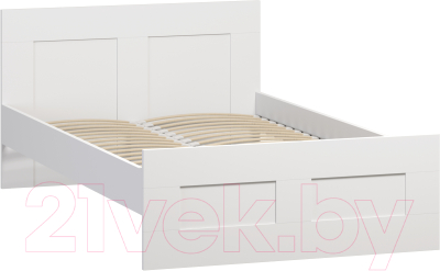 Полуторная кровать Mio Tesoro Сириус 140x200 2.02.04.190.1 (белый) - фото