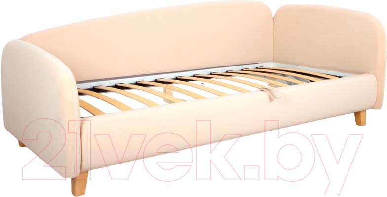 Кровать-тахта DiArt Альба 0.9 правый (велюр Магия 3) - фото