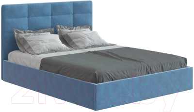 Каркас кровати НК Мебель Соната 180x200 / 72306340 (велюр синий/Happy 792) - фото