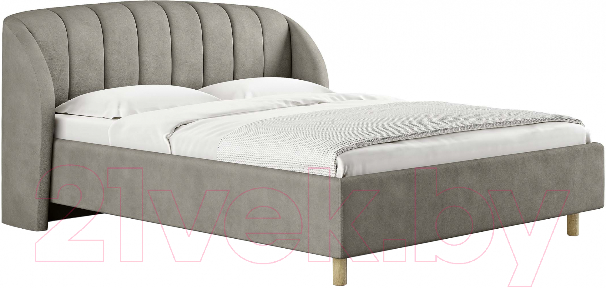 Каркас кровати Сонум Valencia 160x200 (замша бежевый) - фото