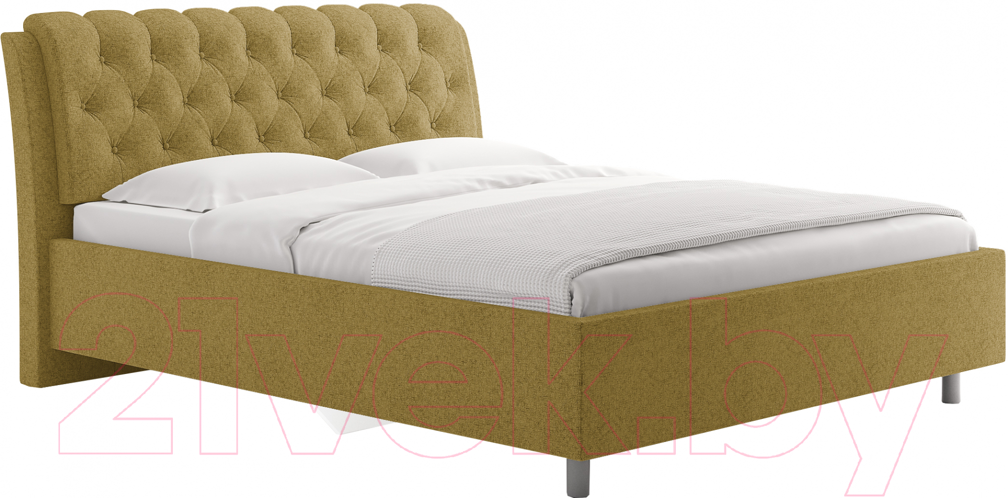 Каркас кровати Сонум Olivia 90x200 (кашемир горчичный) - фото