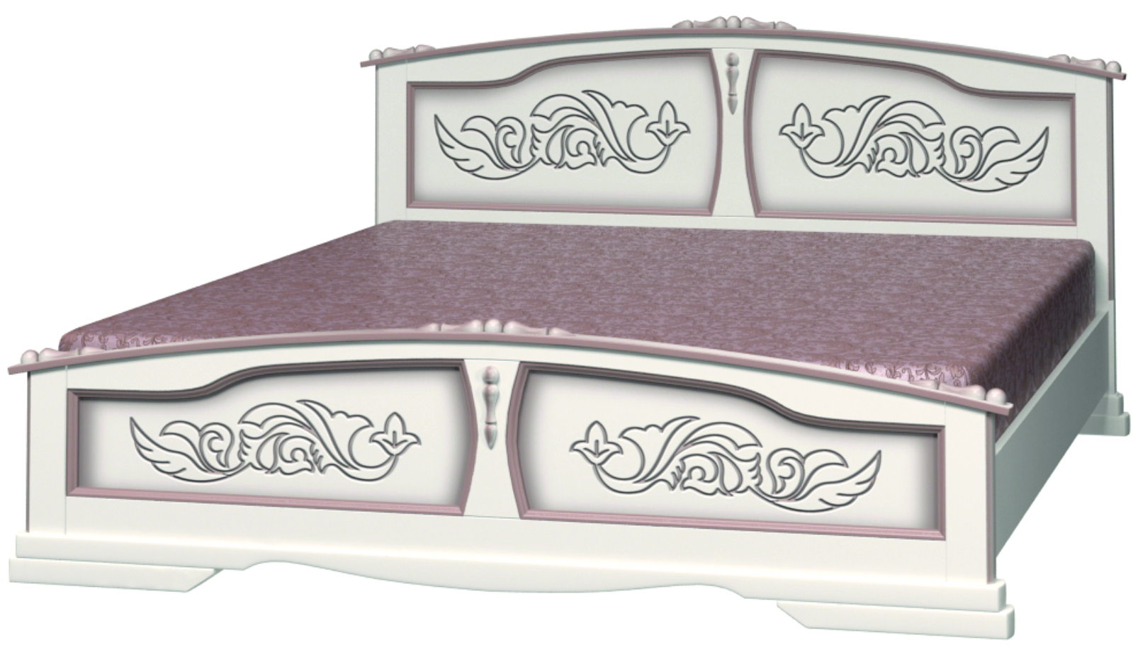 Каркас кровати Bravo Мебель Елена 160x200 (дуб молочный) - фото