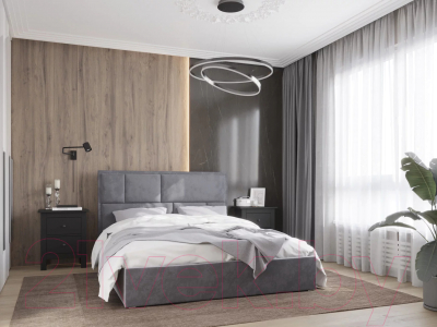 Каркас кровати НК Мебель Madison 160x200 / 72305583 (велюр серый)
