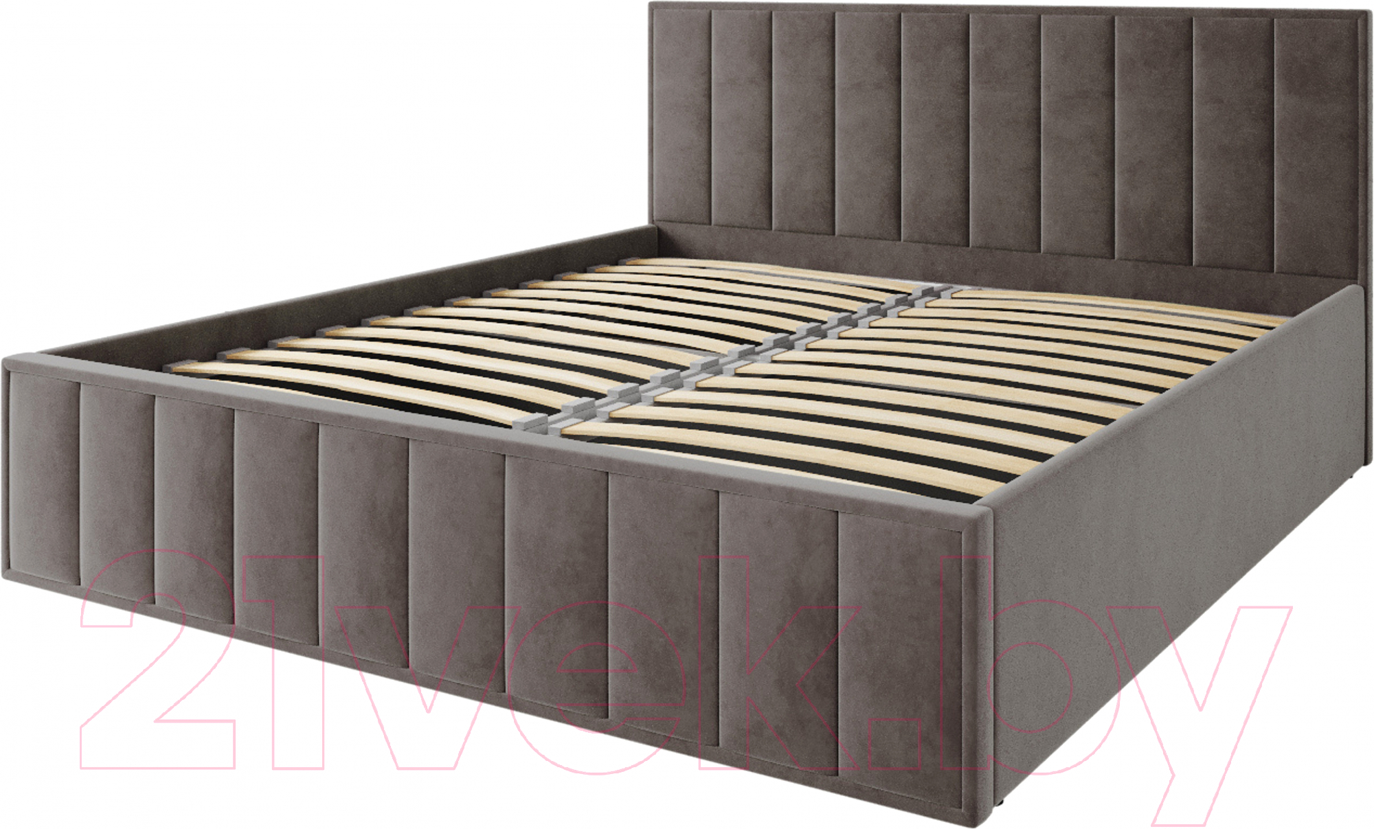 Двуспальная кровать ДСВ Лана 1.8 с подъемным механизмом (шоколад) - фото