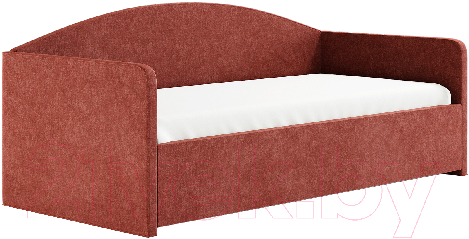 Каркас кровати Сонум Uno 90x200 (микровелюр терракотовый) - фото