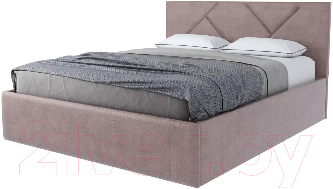 Каркас кровати Stolline Лима 03 с ПМ/Н 160x200 (велюр Velutto 06) - фото