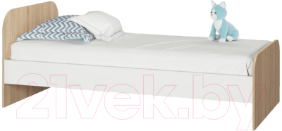 Односпальная кровать Аквилон Кот №900.3 (туя светлая/белый)