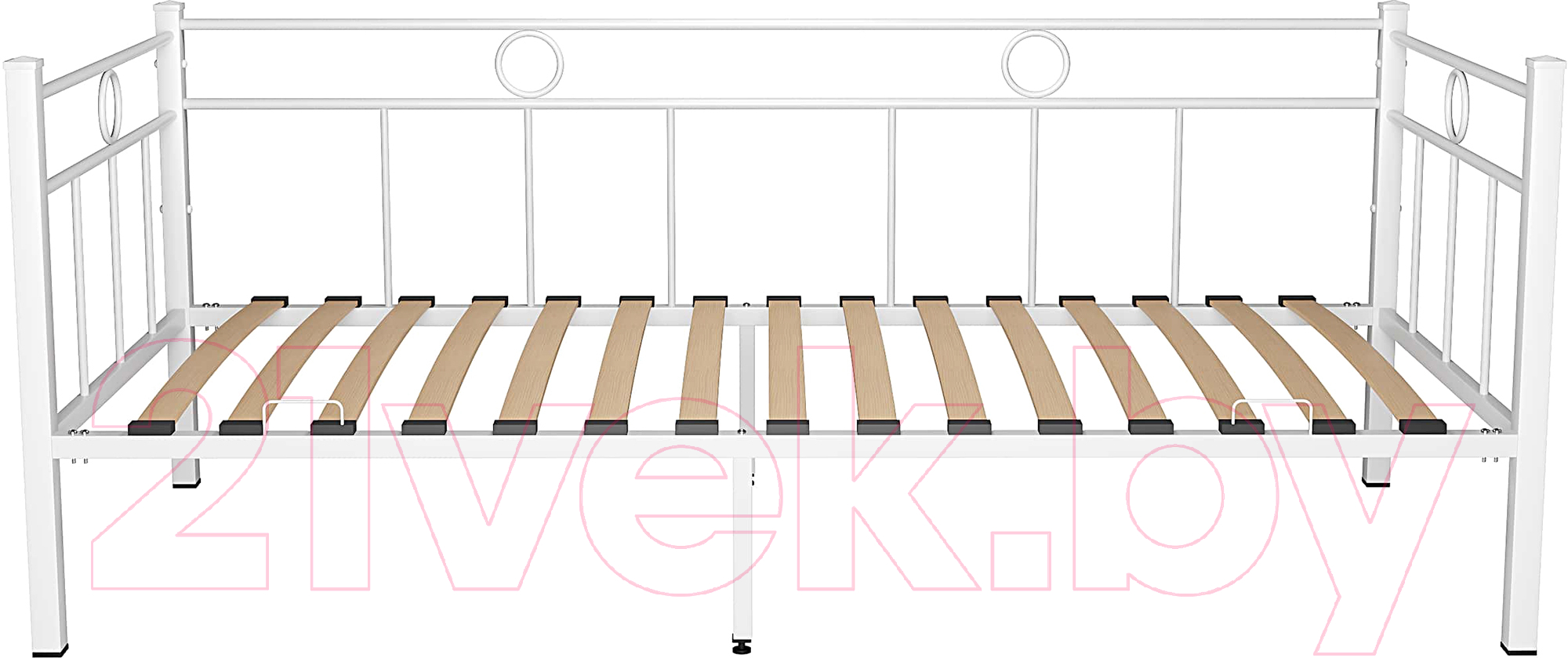 Кровать-тахта Князев Мебель Орфея ОФ.90.190.Б (белый муар) - фото