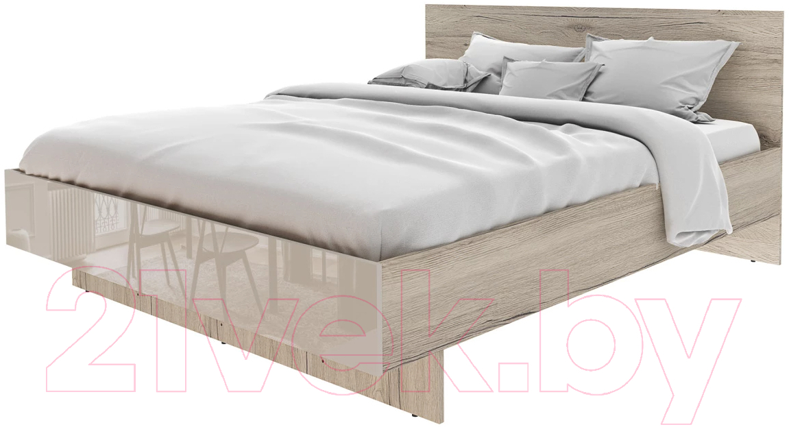 Каркас кровати Stolline Лациа / СТЛ.418.03 (дуб санремо/крем бежевый) - фото