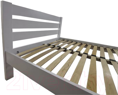 Полуторная кровать БАМА Массив Палермо 140x200 ольха (серый)