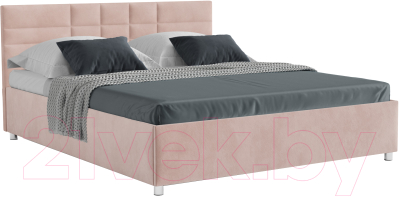 Двуспальная кровать Mebel-Ars Нью-Йорк 160 (кордрой бежевый) - фото