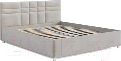 Двуспальная кровать Mebel-Ars Нью-Йорк 160 (бархат бежевый/Star Velvet 6 Beige)